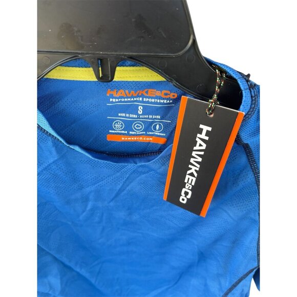 Hawke & Co Performance Blue Short-Sleeve Sportswear Shirt For Men S 100% Polyest - Picture 3 of 6